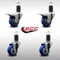 Service Caster 3'' SS Blue Poly Swivel 1-5/8'' Expanding Stem Caster Set 2 Total Lock Brakes, 4PK SCC-SSEXTTL20S314-PPUB-BLU-2-S-2-158 - alternate 2